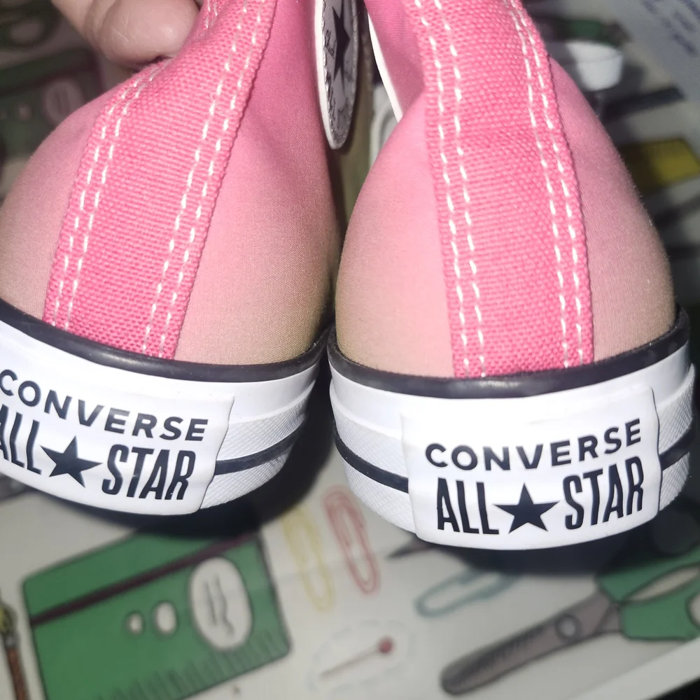 Converse High Top Sneakers - Pastel Pink, Green & Blue Ombre - Picture 3 of 5